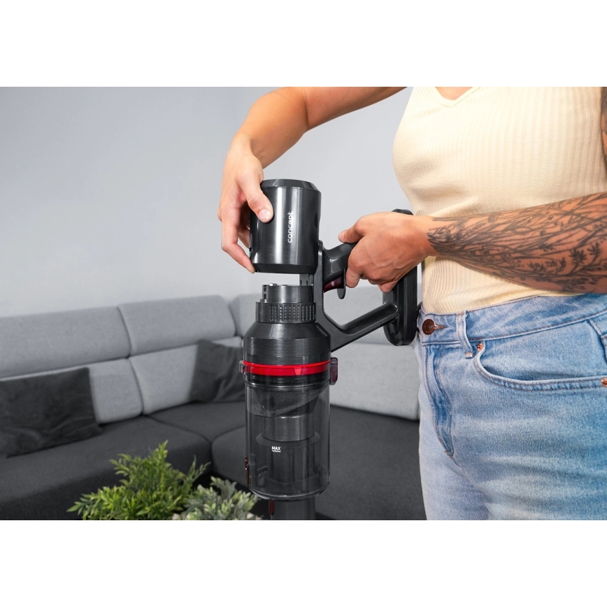 Concept VP6150 - Aspirateur balai 3 en 1 ULTIMATE UV POWER 500W/29,6V 2200 mAh noir
