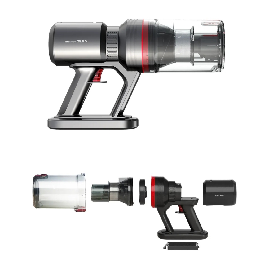 Concept VP6150 - Aspirateur balai 3 en 1 ULTIMATE UV POWER 500W/29,6V 2200 mAh noir