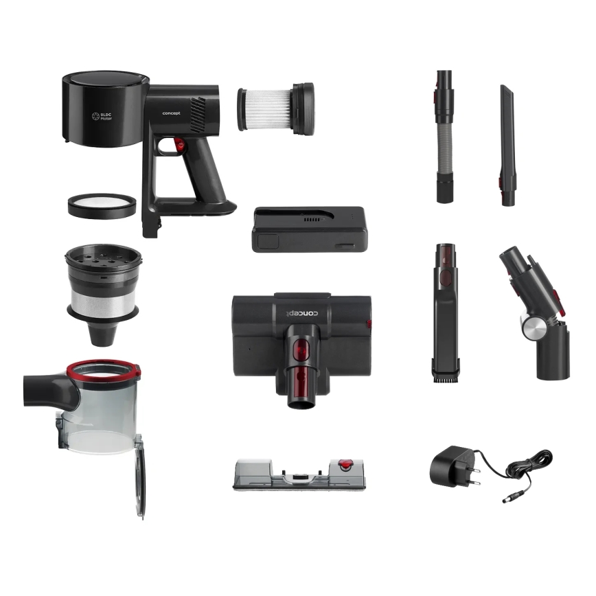 Concept VP6300 - Aspirateur balai 5 en 1 ULTIMATE COMPLETE PRO 500W/25,9V 2500 mAh noir