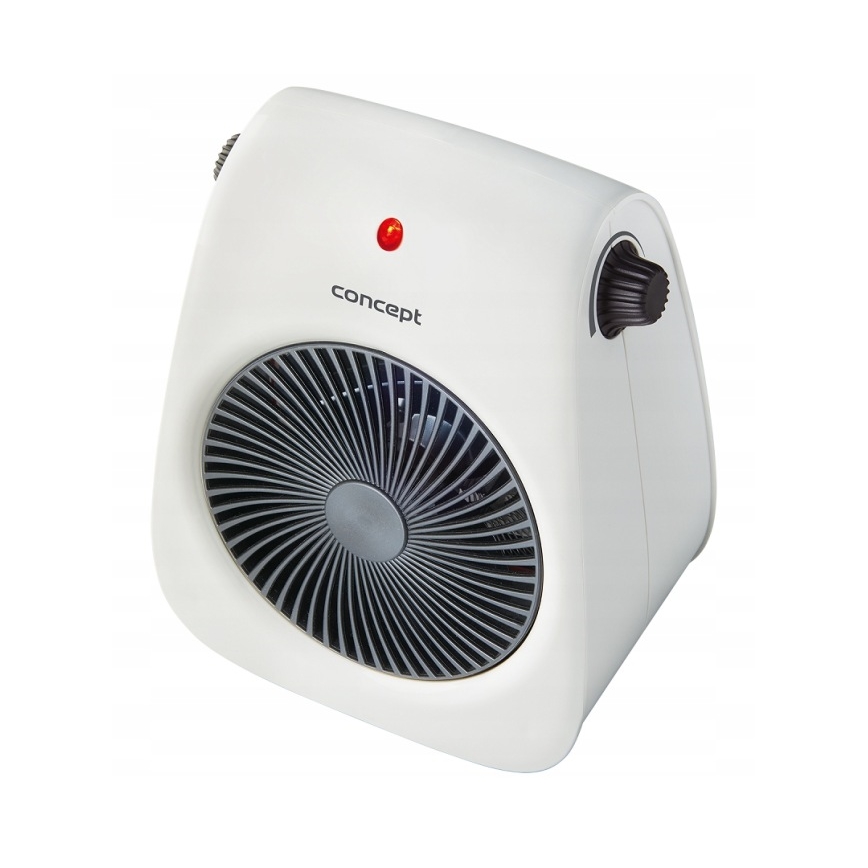 Concept vt7040 - Ventilateur avec élément chauffant 1000/2000W/230V blanc