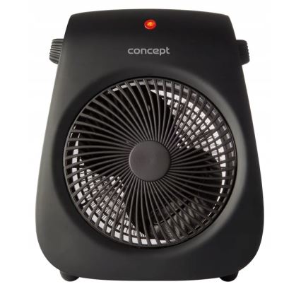 Concept vt7041 - Ventilateur avec élément chauffant 1000/2000W/230V noir