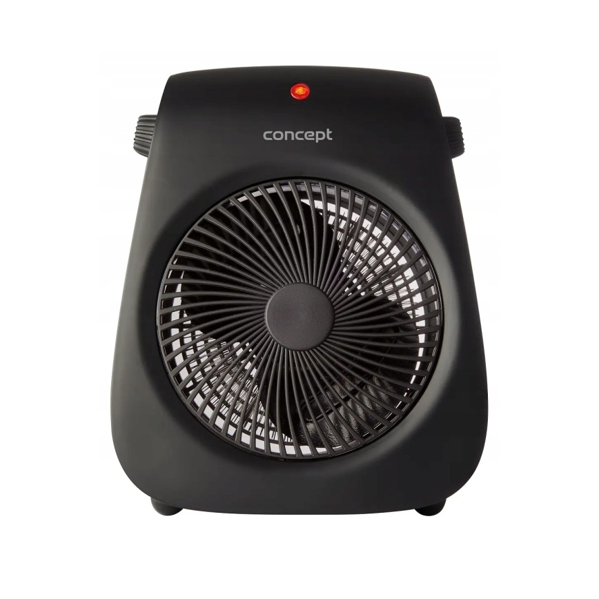 Concept vt7041 - Ventilateur avec élément chauffant 1000/2000W/230V noir