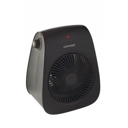 Concept vt7041 - Ventilateur avec élément chauffant 1000/2000W/230V noir