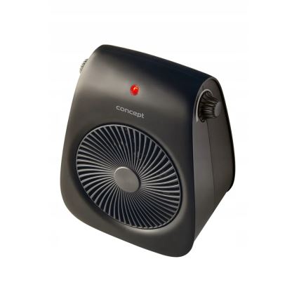 Concept vt7041 - Ventilateur avec élément chauffant 1000/2000W/230V noir