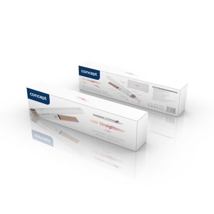 Concept VZ2110 - Lisseur GLAM STYLE 48W/230V blanc/or rose