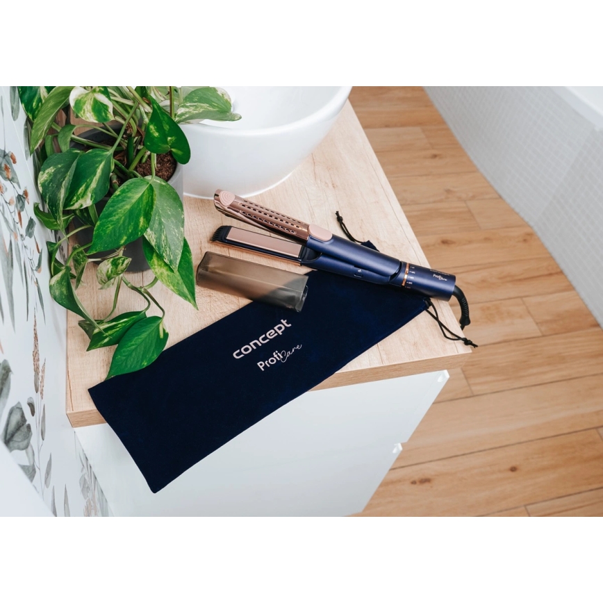 Concept VZ8100 - Lisseur PROFI CARE 60W/230V bleu/doré