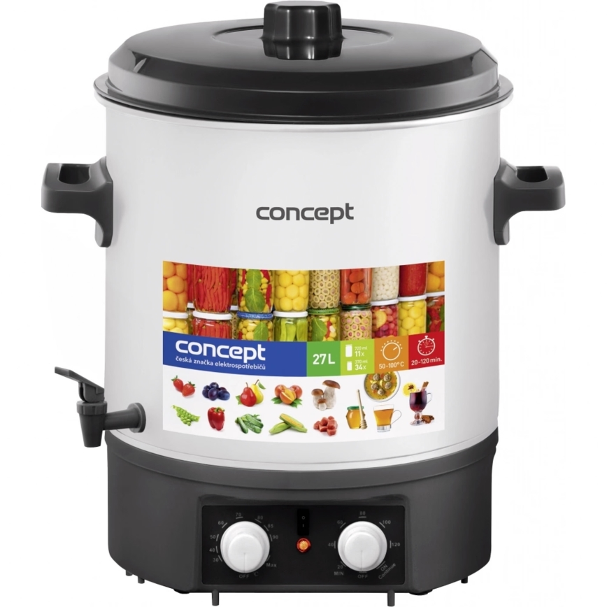 Concept ZH0030 - Distributeur de boissons chaudes 27 l 2000W/230V blanc/noir