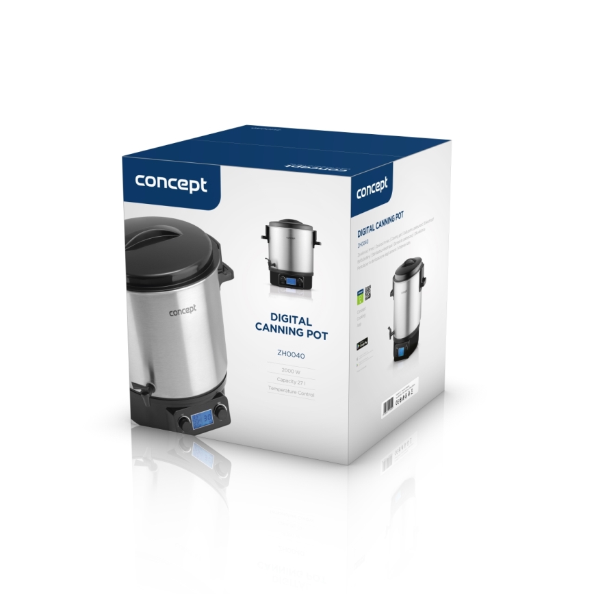 Concept ZH0040 - Distributeur de boissons chaudes 27 l 2000W/230V acier inoxydable/noir