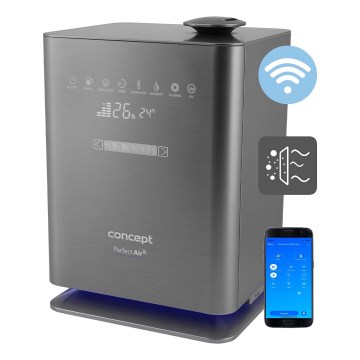 Concept ZV2021-  Humidificateur d'air avec diffuseur d'arômes PERFECT AIR SMART 4,6 l 110W/230V Wi-Fi anthracite + télécommande