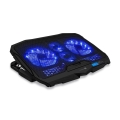 CONNECT IT CCP-2200-BK - Base ventilée pour ordinateur portable 4x ventilateur 2xUSB noir/bleu