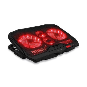 CONNECT IT CCP-2200-RD - Base ventilée pour ordinateur portable 4x ventilateur 2xUSB noir/rouge
