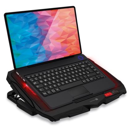 CONNECT IT CCP-2200-RD - Base ventilée pour ordinateur portable 4x ventilateur 2xUSB noir/rouge
