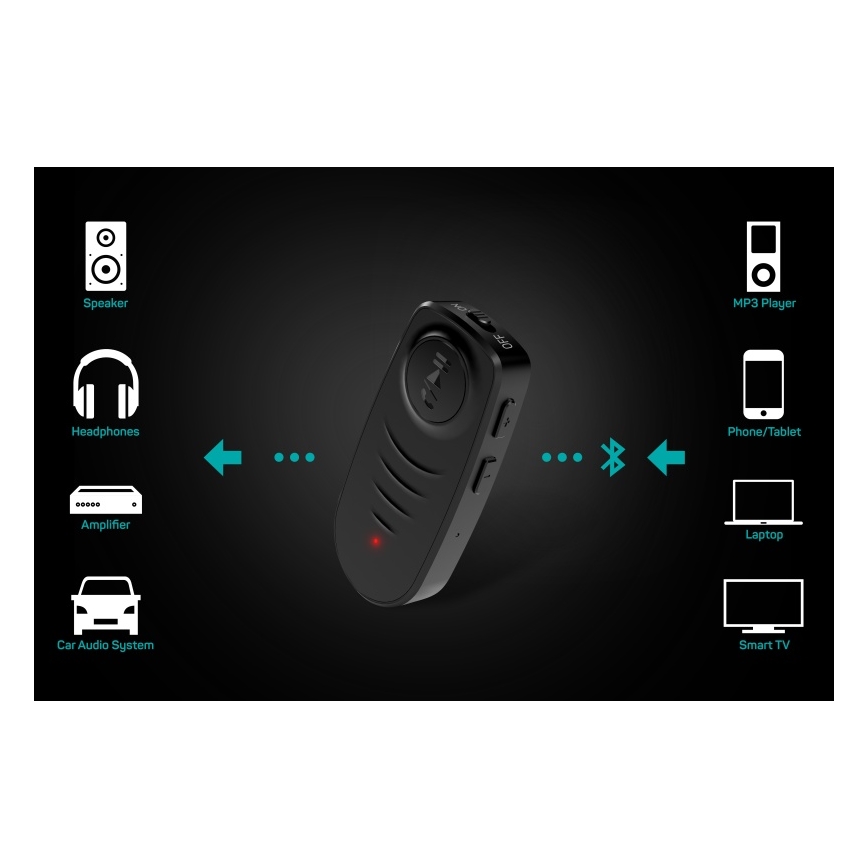 CONNECT IT CFF-4050-BK - Récepteur audio Bluetooth AUX 110 mAh