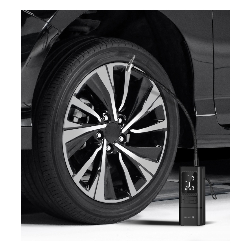 CONNECT IT CFF-4500-BK - Compresseur numérique de poche AirFlow 80W/6000 mAh noir