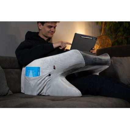 CONNECT IT CFH-1020-GY - Coussin anatomique ErgoWork pour la lecture et le travail gris/blanc