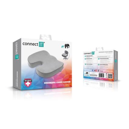 CONNECT IT CFH-5290-GY - Coussin de chaise ergonomique gris