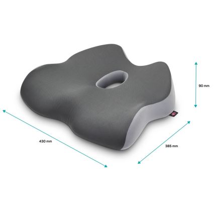 CONNECT IT CFH-5901-GY - Coussin de chaise ergonomique gris