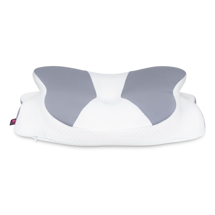 CONNECT IT CFH-6032-WH - Oreiller anatomique Gemini blanc/gris