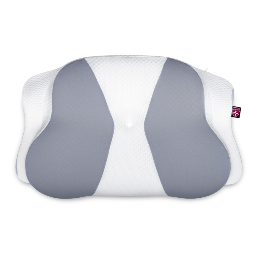 CONNECT IT CFH-6032-WH - Oreiller anatomique Gemini blanc/gris