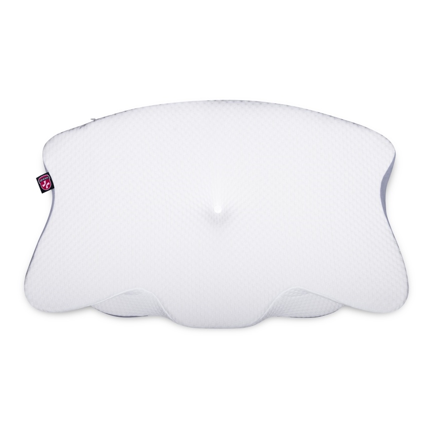 CONNECT IT CFH-6032-WH - Oreiller anatomique Gemini blanc/gris