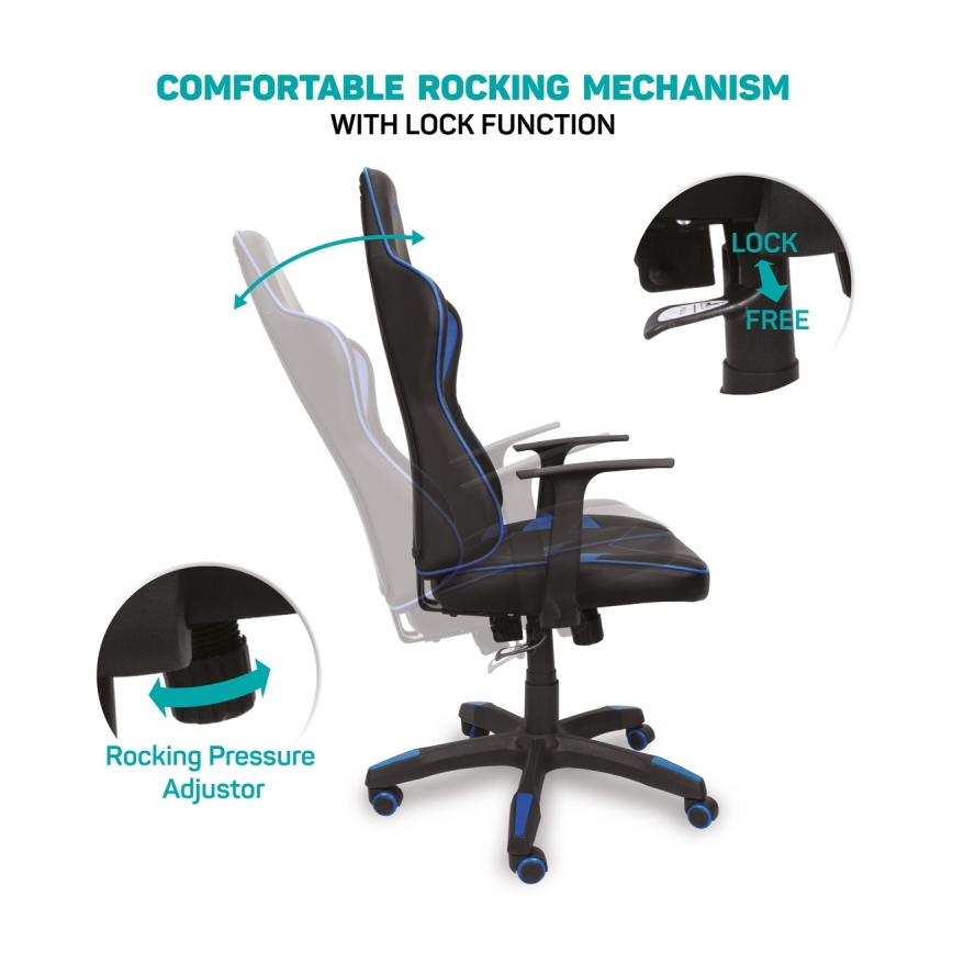 CONNECT IT CGC-0700-BL - Fauteuil de jeu LeMans Pro noir/bleu