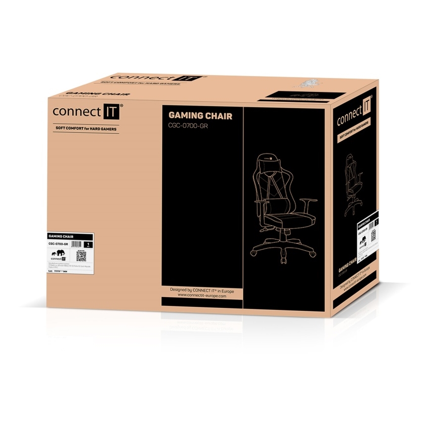 CONNECT IT CGC-0700-GR - Chaise gaming LeMans Pro noir/vert