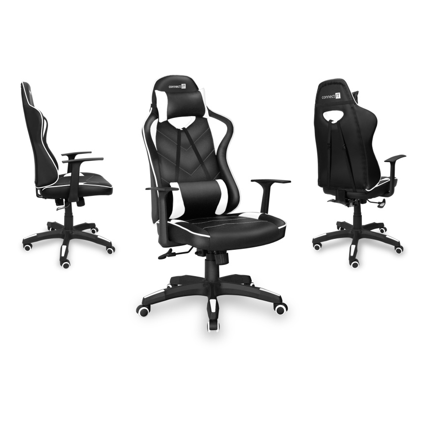 CONNECT IT CGC-0700-WH - Chaise gaming LeMans Pro noir/blanc
