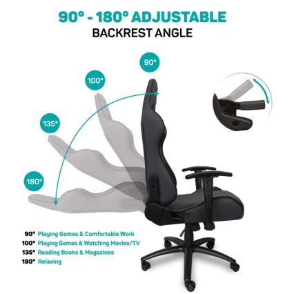 CONNECT IT CGC-1200-GY - Fauteuil de jeu Monaco Pro gris/noir