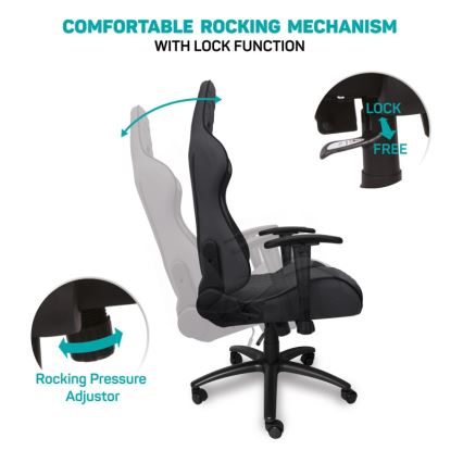 CONNECT IT CGC-1200-GY - Fauteuil de jeu Monaco Pro gris/noir