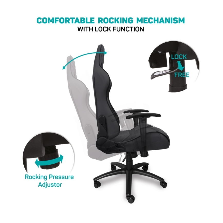 CONNECT IT CGC-1200-GY - Fauteuil de jeu Monaco Pro gris/noir