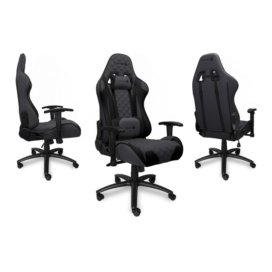 CONNECT IT CGC-1200-GY - Fauteuil de jeu Monaco Pro gris/noir