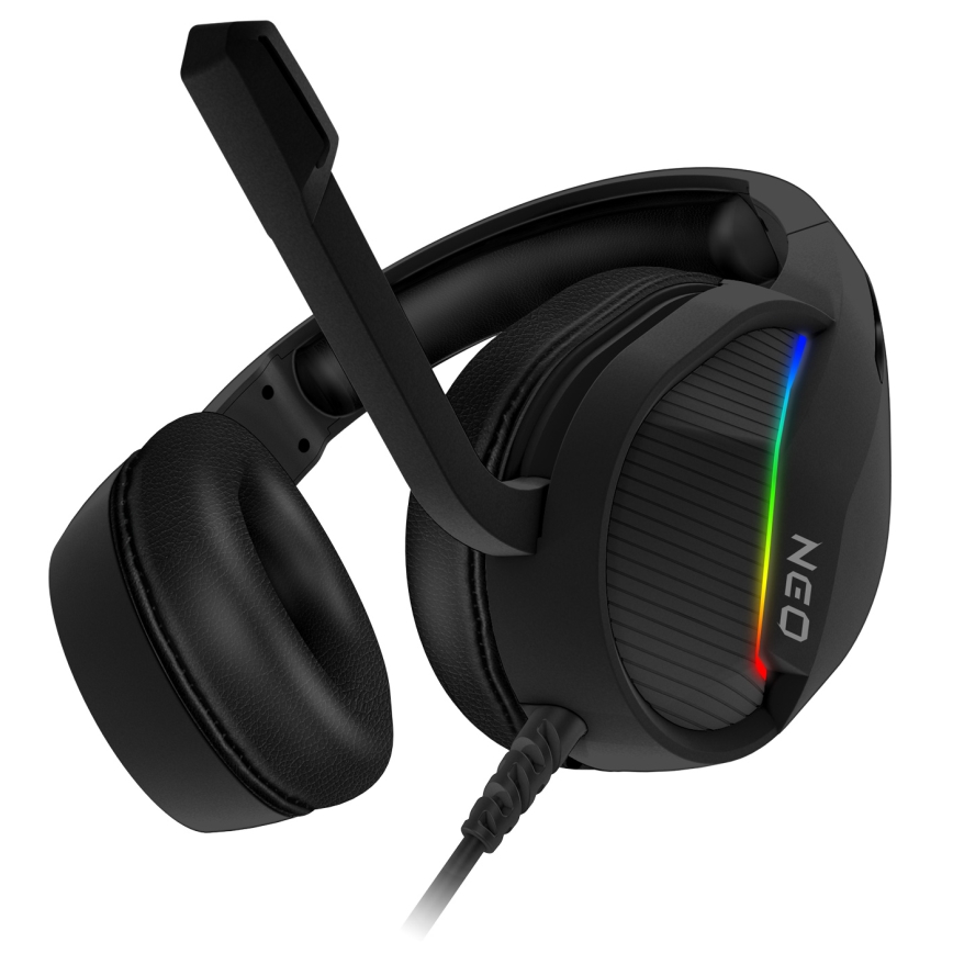 CONNECT IT CHP-3595-BK - Casque gaming filaire LED RGB avec un micro noir