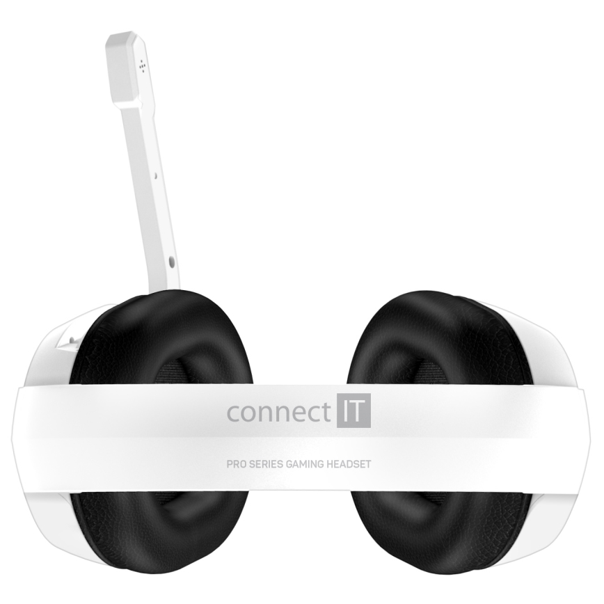 CONNECT IT CHP-3595-WH - Casque gaming filaire LED RGB avec un micro blanc/noir