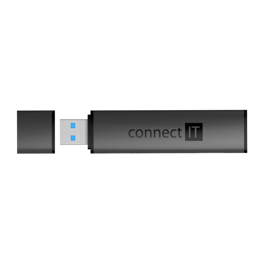 CONNECT IT CHU-4060-AN - Hub USB-A avec lecteur de carte mémoire 4en1