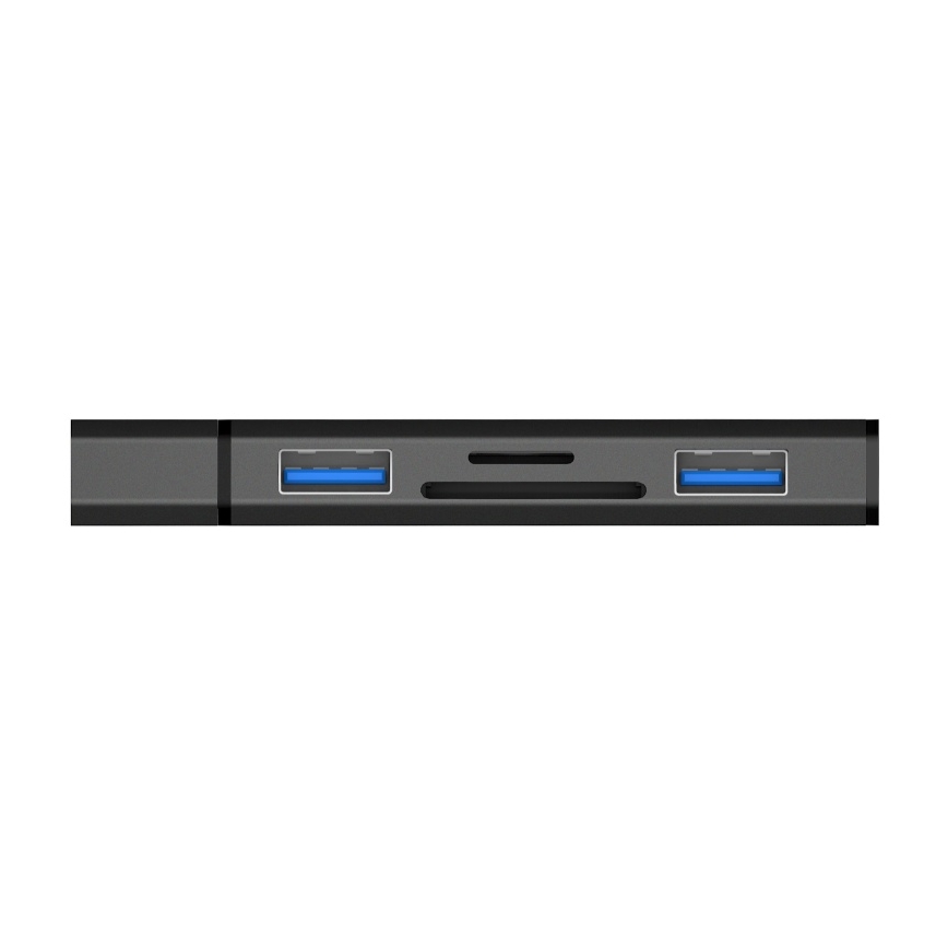 CONNECT IT CHU-4060-AN - Hub USB-A avec lecteur de carte mémoire 4en1