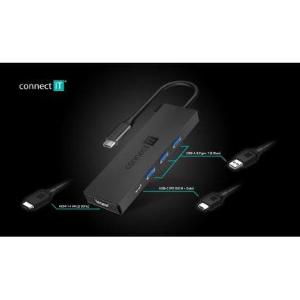 CONNECT IT CHU-8010-AN - Hub USB-C 5en1