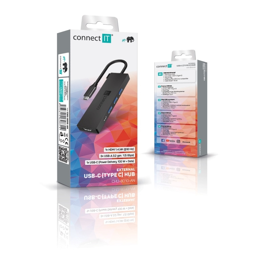 CONNECT IT CHU-8010-AN - Hub USB-C 5en1