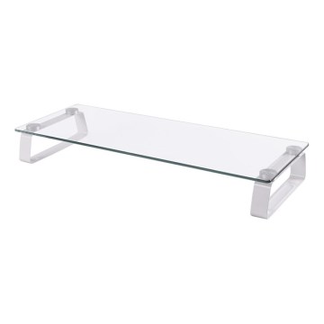 CONNECT IT CI-1135 - Base en verre multifonctions transparente/blanche
