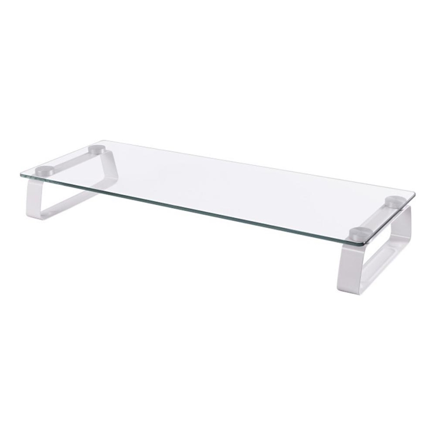 CONNECT IT CI-1135 - Base en verre multifonctions transparente/blanche
