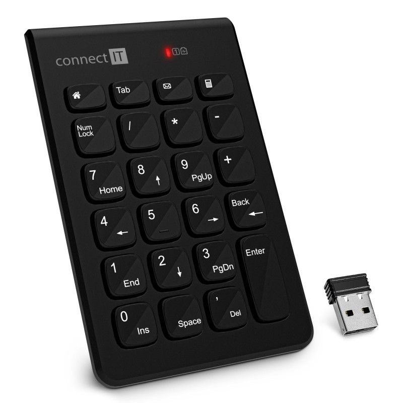 CONNECT IT CKB-0062-BK - Clavier numérique sans fil 1xAAA noir