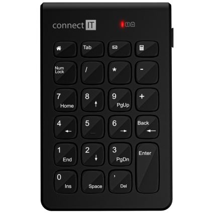 CONNECT IT CKB-0062-BK - Clavier numérique sans fil 1xAAA noir