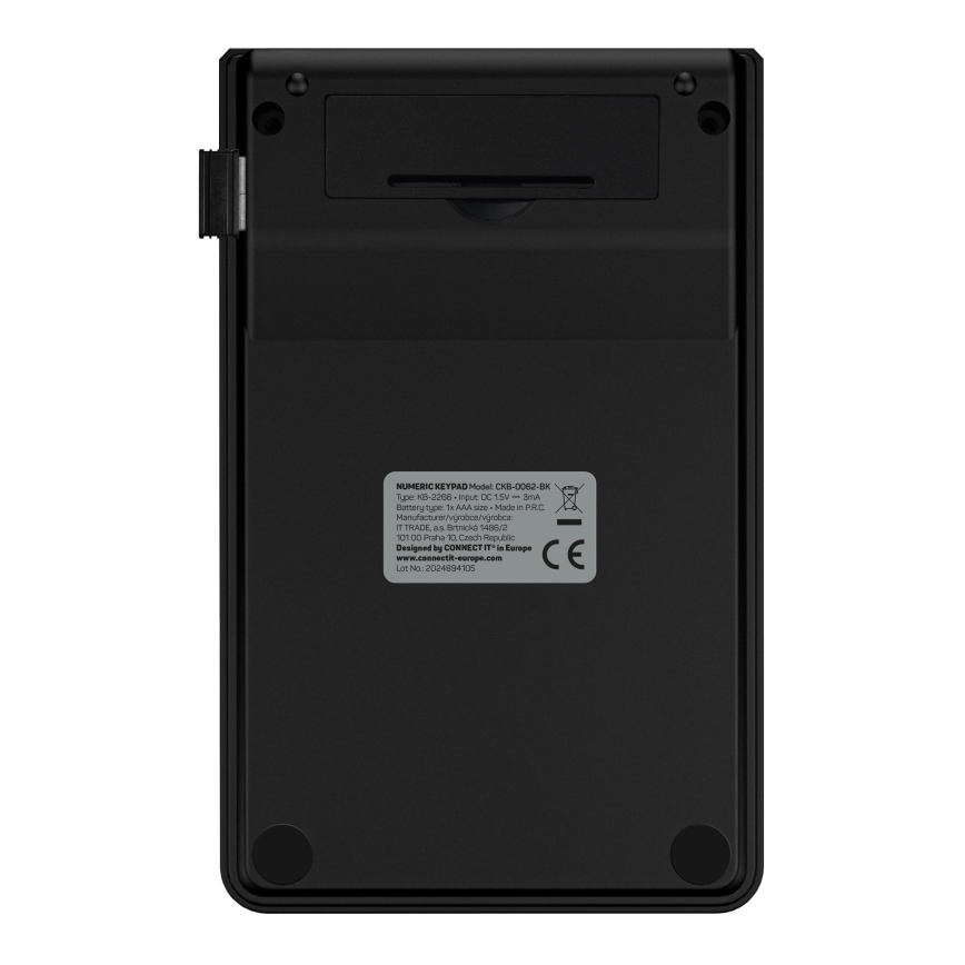 CONNECT IT CKB-0062-BK - Clavier numérique sans fil 1xAAA noir