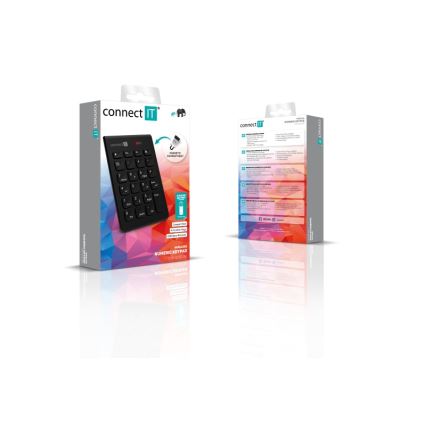 CONNECT IT CKB-0062-BK - Clavier numérique sans fil 1xAAA noir