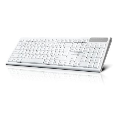 CONNECT IT CKB-3010-CS - Clavier multimédia sans fil avec localisation CZ/SK 2xAAA blanc