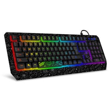 CONNECT IT CKB-3530-DD- Clavier gaming filaire LED RGB avec localisation CZ/SK noir