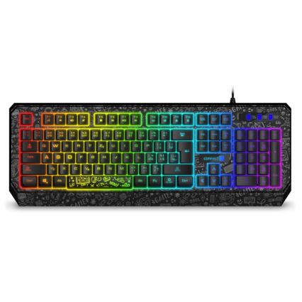 CONNECT IT CKB-3530-DD- Clavier gaming filaire LED RGB avec localisation CZ/SK noir