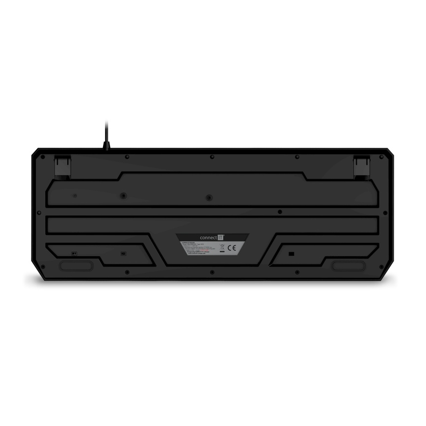 CONNECT IT CKB-3530-DD- Clavier gaming filaire LED RGB avec localisation CZ/SK noir