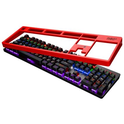 CONNECT IT CKB-3591-CS - Clavier gaming filaire LED RGB avec localisation CZ/SK noir + rouge cadre