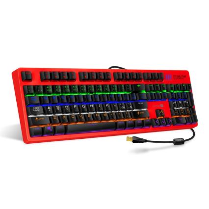 CONNECT IT CKB-3591-CS - Clavier gaming filaire LED RGB avec localisation CZ/SK noir + rouge cadre