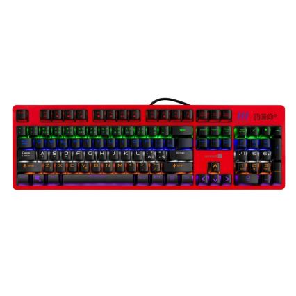 CONNECT IT CKB-3591-CS - Clavier gaming filaire LED RGB avec localisation CZ/SK noir + rouge cadre